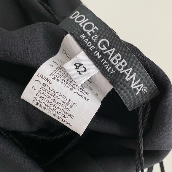 DOLCE & GABBANA Black Silk Lace Mini Dress - Picture 5 of 7